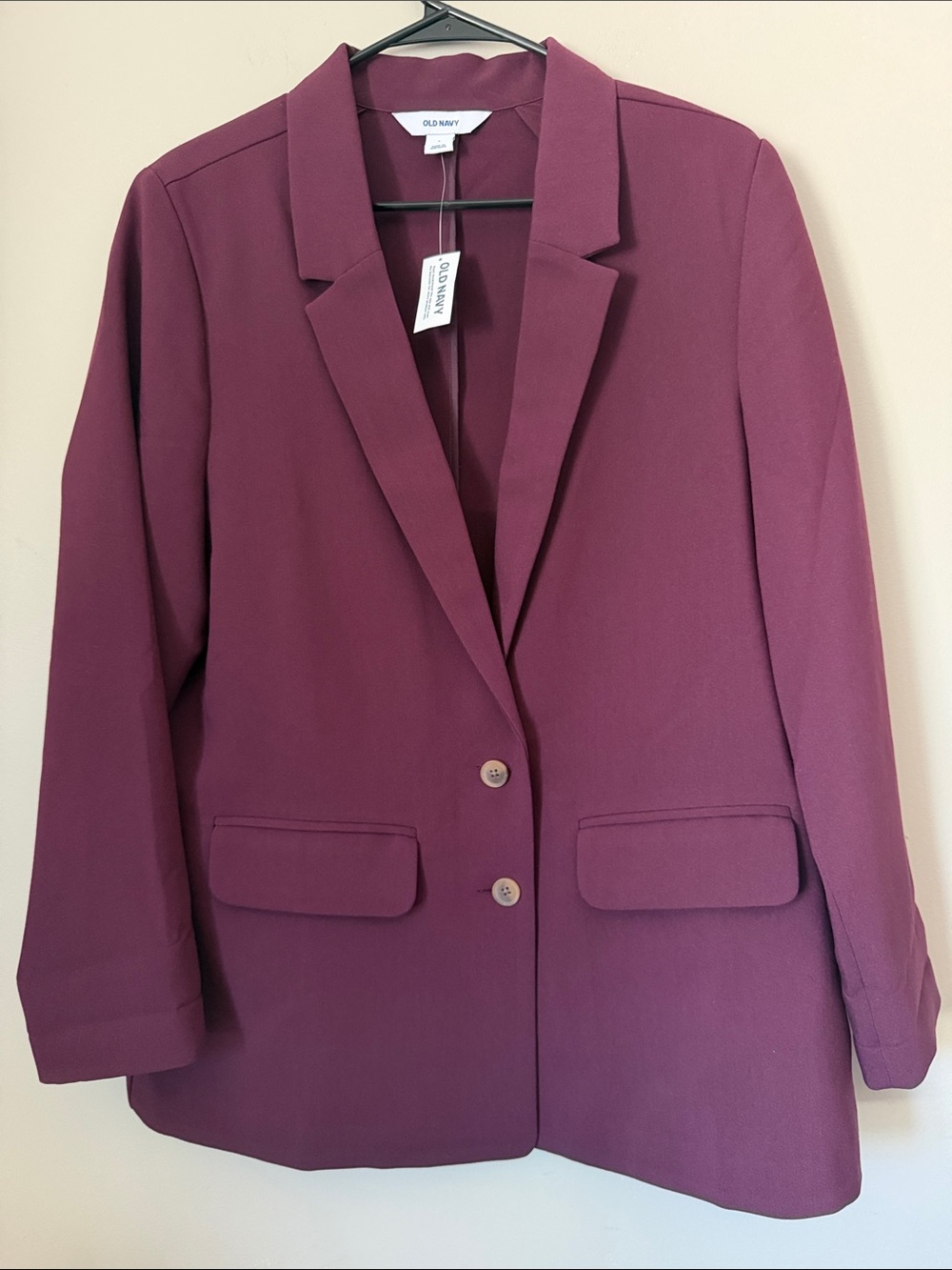 NWT Old Navy Women's Plum-Tone Single-Breasted Blazer
